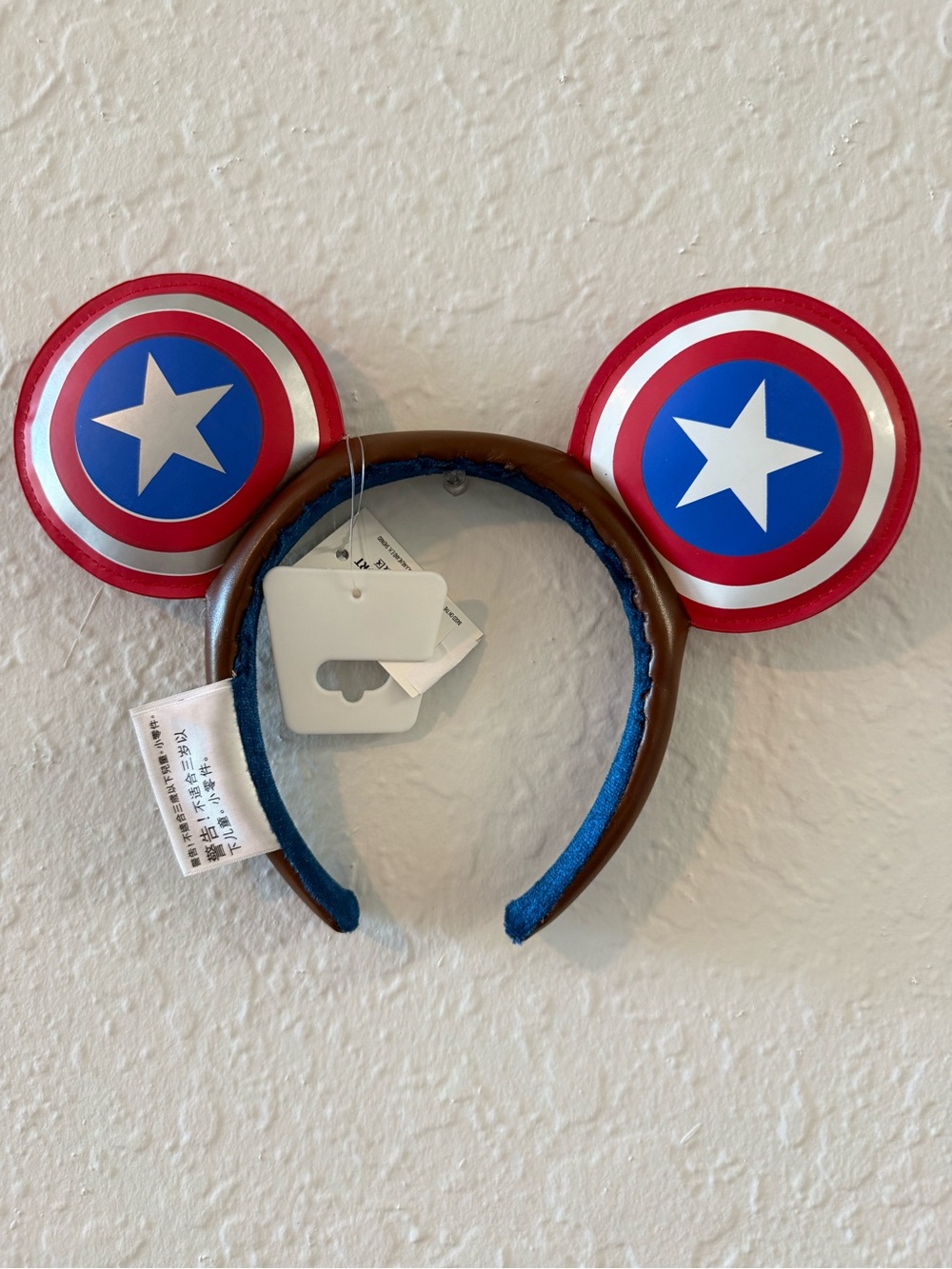 Disney Captain America Ear Headband in Red Blue Brown